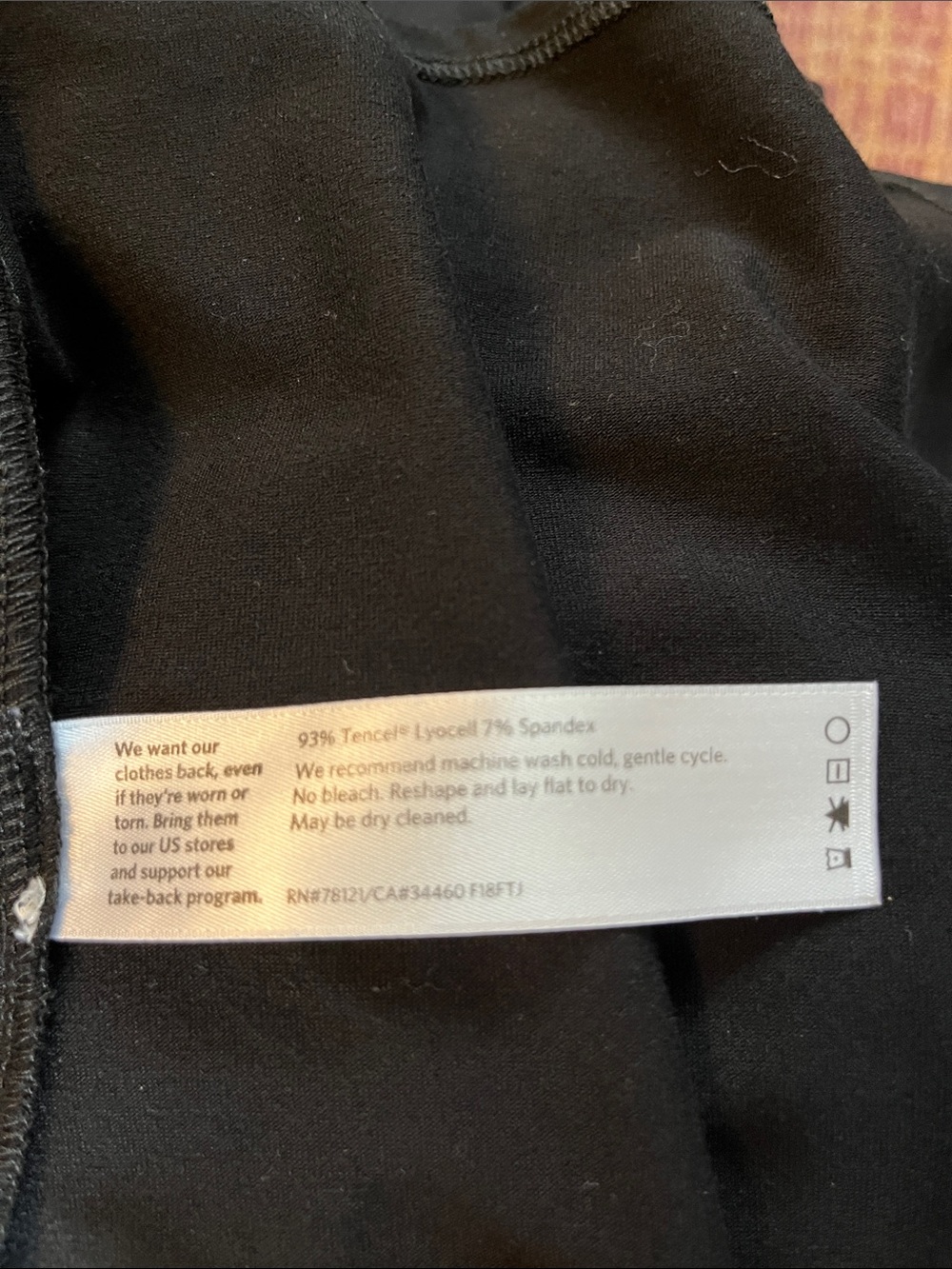 Eileen Fisher Woman 3/4 Sleeve Black Dress - Picture 5 of 5